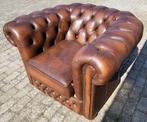 Chesterfield fauteuil Burnley cognac kleur, in nieuwstaat, Huis en Inrichting, Fauteuils, Ophalen, Gebruikt, Chesterfield, Leer
