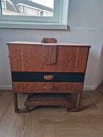 Uniek vintage kastje in Amsterdamse School / Art Deco stijl, Huis en Inrichting, Ophalen, Gebruikt, 1 of 2 laden, Minder dan 100 cm