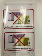 Raamsticker 200 / 500 euro biljetten, Ophalen of Verzenden, Nieuw