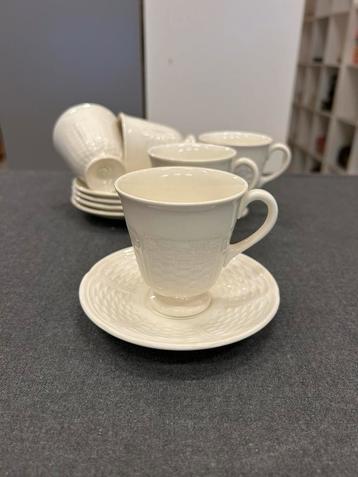 Vier Wedgwood Willow Weave Koffie Koppen beschikbaar voor biedingen