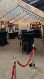 Partytent 5x10 te huur / huren wit/blauw, Ophalen, Zo goed als nieuw