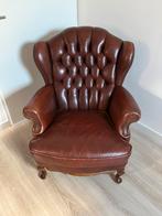Vintage Chesterfield fauteuil, Huis en Inrichting, Fauteuils, Ophalen, Gebruikt, 75 tot 100 cm, Leer