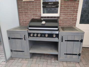 Buitenkeuken Steigerhout met Gasbarbecue beschikbaar voor biedingen