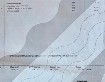 Michelin Alpin 6 195/60R18 - Zo Goed Als Nieuw! beschikbaar voor biedingen