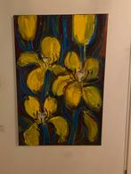 Bloemen schilderij op canvas, Ophalen