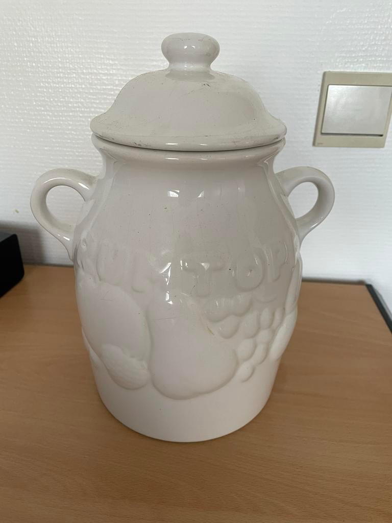 Vintage keramische rumtopf met deksel, Ophalen