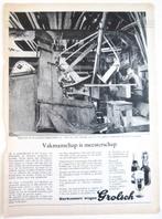 15 vintage advertenties reclames Grolsch bier 57-70 biertje, Verzamelen, Biermerken, Ophalen of Verzenden, Gebruikt, Reclamebord, Plaat of Schild