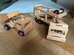 Fagus autotrailer en kiepwagen, Ophalen, Zo goed als nieuw, Duw- of Trekspeelgoed