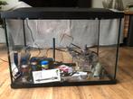 Aquarium met extra’s, Dieren en Toebehoren, Vissen | Aquaria en Toebehoren, Ophalen, Gebruikt, Verlichting of Verwarming