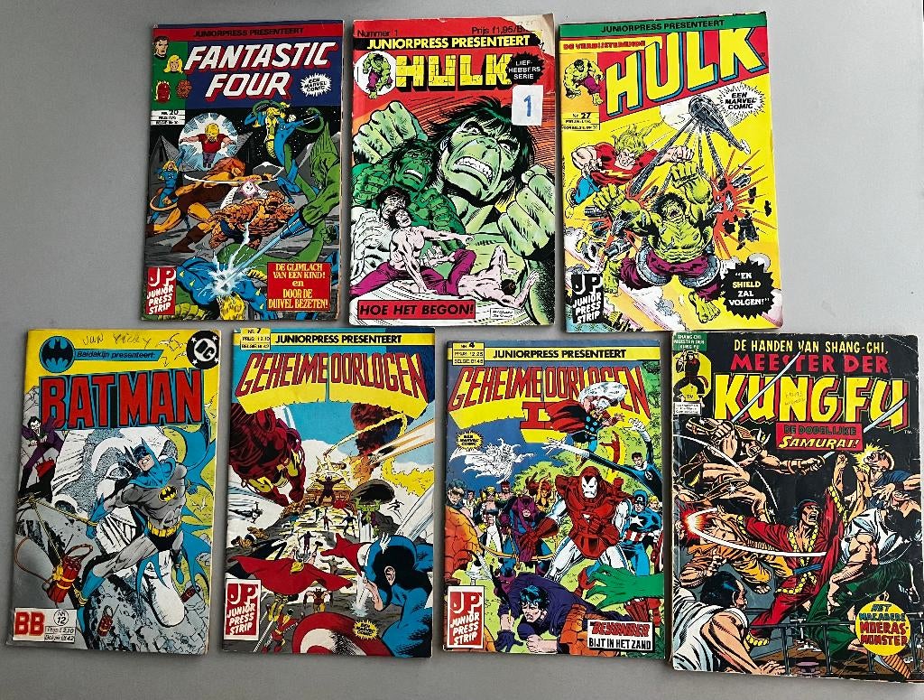 Juniorpress Marvel Lot: Geheime Oorlogen #7 + Hulk #1 e.a., Gelezen, Amerika, Diverse, Verzenden