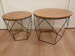 Salontafeltjes mat zwart metaal, Minder dan 45 cm, Minder dan 55 cm, Metaal of Aluminium, Rond
