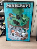Minecraft Schilderij groot ingelijst, Ophalen, Zo goed als nieuw, Schilderij, 75 cm of meer