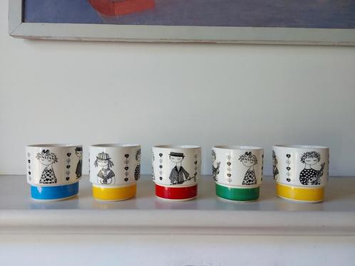 5 Royal Spinx Family Gay bekers Nina Matheson jaren 60, Antiek en Kunst, Antiek | Servies los, Ophalen of Verzenden
