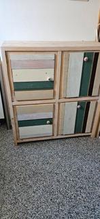 Handgemaakte kast van steigerhout en sloophout, Ophalen, Gebruikt, 25 tot 50 cm, 100 tot 150 cm