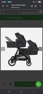 Qute Kinderwagen Q-Twin Jeans Zwart, Kinderen en Baby's, Buggy's, Ophalen, Gebruikt