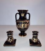 Spathas Keramiek - set van 2 kandelaars + vaas, Ophalen of Verzenden