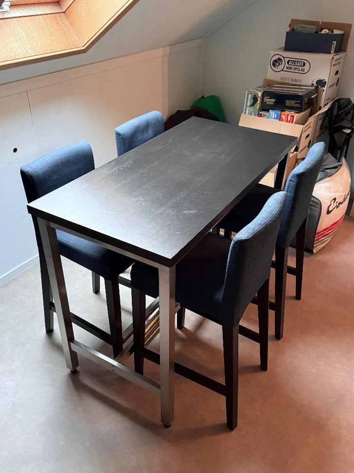 IKEA Tafel met Barkrukken, Huis en Inrichting, Barren, Gebruikt, Inclusief barstoelen, Ophalen