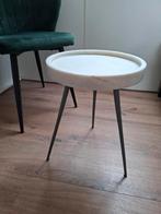 Marmeren Bijzettafel, Ophalen, Minder dan 55 cm, Gebruikt, Rond