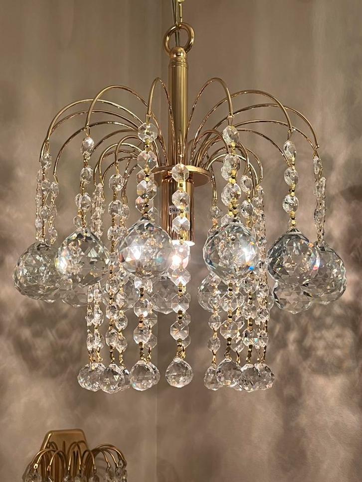 8 stuks gemerkte SWAROVSKI kristallen kroonluchters, Huis en Inrichting, Lampen | Kroonluchters, Zo goed als nieuw, Glas, Ophalen of Verzenden