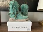 El Vaquero, suede , turquoise, maat 39, Blauw, Lage of Enkellaarzen, Ophalen of Verzenden, Gedragen