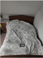 Karakteristiek eikenhouten ledikant, twijfelaar bed, Huis en Inrichting, Slaapkamer | Bedden, Ophalen, Bruin, 190 cm of minder