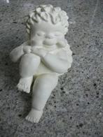 Witte engel zittend met ogen gesloten, Diversen, Kerst, Ophalen of Verzenden, Gebruikt