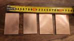 4 plaatjes koper 5mm x 50mm x 80mm, Doe-het-zelf en Verbouw, Metalen, Ophalen of Verzenden, Nieuw, Koper of Messing