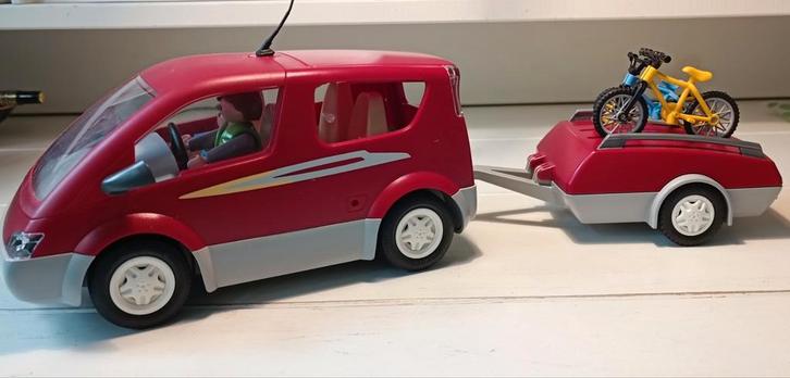 Playmobil SUV Familie Auto met Aanhangwagen 3213, Kinderen en Baby's, Speelgoed | Overig, Gebruikt, Jongen of Meisje, Ophalen of Verzenden
