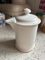 Antieke Witte stroopkan met Deksel en Craquelé, Ophalen of Verzenden