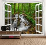 Waterval Wandkleed / 3D Wand Kleed Bos Bomen Groen Muurkleed, Huis en Inrichting, Verzenden, Nieuw, Rechthoekig