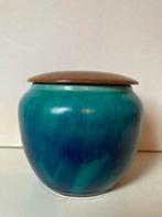 Turquoise Ravelli Dekselpot, Antiek en Kunst, Ophalen of Verzenden