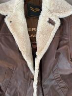 Splinternieuwe pallmall leren jas met bont maat l, Kleding | Heren, Jassen | Winter, Maat 52/54 (L), Bruin, Ophalen of Verzenden