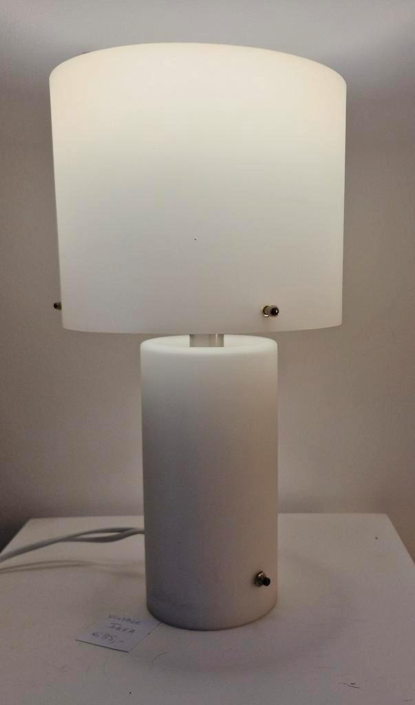 Vintage IKEA Tafellamp Melkglas Regenboog, Huis en Inrichting, Lampen | Vloerlampen, Gebruikt, Minder dan 100 cm, Glas, Kunststof