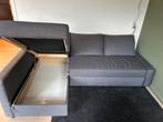FRIHETEN Hoekslaapbank met opberger, Skiftebo donkergrijs, Huis en Inrichting, Ophalen, Zo goed als nieuw, Tweepersoons
