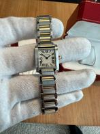 Cartier Tank Française Staal Goud Quartz 20x25mm Full Set, Sieraden, Tassen en Uiterlijk, Horloges | Dames, Overige merken, Staal