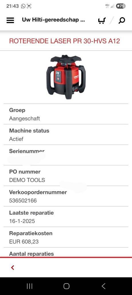 Gestolen PR 30 HVS A12 DGG Gegraveerd BELONING!!, Doe-het-zelf en Verbouw, Meetapparatuur, Zo goed als nieuw, Ophalen of Verzenden