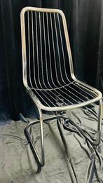 Gastone Rinaldi chrome draadstoel, Huis en Inrichting, Stoelen, Ophalen, Gebruikt, Zwart, Metaal