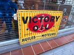 Vintage Victory Oil Reclamebord, Reclamebord, Gebruikt, ., Ophalen of Verzenden