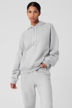 NIEUW! Alo Yoga Accolade hoodie met logo grijs XXS, Verzenden, Alo Yoga, Nieuw, Maat 34 (XS) of kleiner