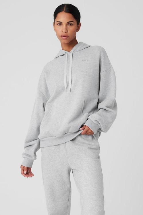 NIEUW! Alo Yoga Accolade hoodie met logo grijs XXS, Kleding | Dames, Truien en Vesten, Nieuw, Maat 34 (XS) of kleiner, Grijs, Verzenden