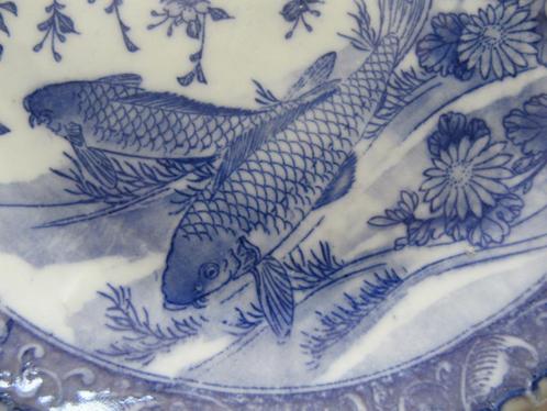 1910-1920 Koi karper antiek Japans wandbord Tezuka Kinsei, Antiek en Kunst, Antiek | Wandborden en Tegels, Verzenden