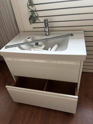 Badkamermeubel compleet hoogglans wit Ikea als nieuw beschikbaar voor biedingen