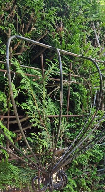 2 grote metalen plantenhangers (ruif model)  (brocante) beschikbaar voor biedingen