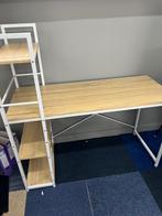 vidaXL Bureau met boekenkast 4-laags eikenkleurig, Ophalen, Zo goed als nieuw, Bureau