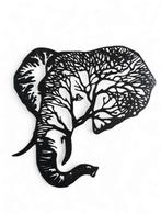 Olifant Wanddecoratie tree of life style - 30cm, Motoren, Accessoires | Stickers, Ophalen of Verzenden