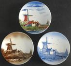 3 wandborden van Molen met zeilboot, Antiek en Kunst, Ophalen of Verzenden