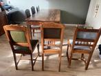 Eettafel en 6stoelen, Ophalen, Gebruikt, Eikenhout, 200 cm of meer