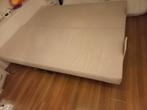 Elektrisch verstelbare boxspring, Ophalen, Beige, Tweepersoons, 180 cm
