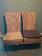 Eettafel stoelen Loyd Loom Jan des Bouvrie stoelen (6 stuks), Huis en Inrichting, Ophalen, Gebruikt, Bruin, Riet of Rotan