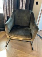 Stijlvolle fauteuil met metalen frame, Ophalen, Zo goed als nieuw, 50 tot 75 cm